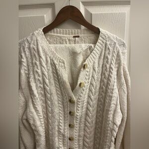 FREE PEOPLE Cable Knit Sweater and shorts lounge set